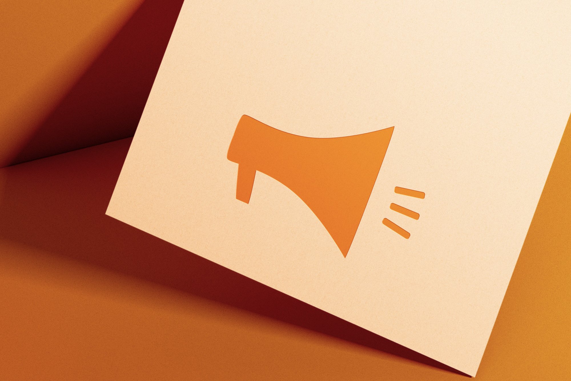 Flyer mit einem stilisierten Megafon 